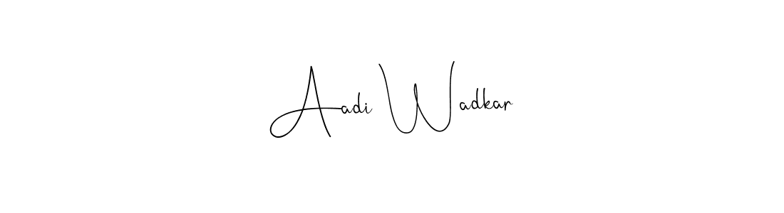 This is the best signature style for the Aadi Wadkar name. Also you like these signature font (Andilay-7BmLP). Mix name signature. Aadi Wadkar signature style 4 images and pictures png