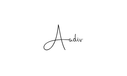 Design your own signature with our free online signature maker. With this signature software, you can create a handwritten (Andilay-7BmLP) signature for name Aadiv. Aadiv signature style 4 images and pictures png