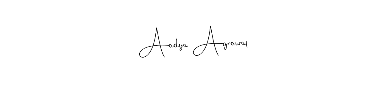 The best way (Andilay-7BmLP) to make a short signature is to pick only two or three words in your name. The name Aadya Agrawal include a total of six letters. For converting this name. Aadya Agrawal signature style 4 images and pictures png