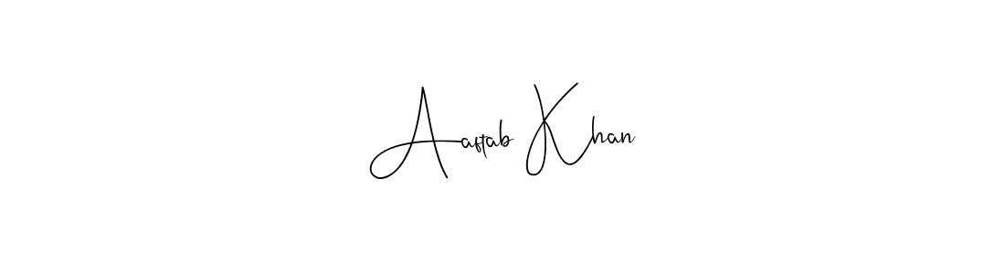 Aaftab Khan stylish signature style. Best Handwritten Sign (Andilay-7BmLP) for my name. Handwritten Signature Collection Ideas for my name Aaftab Khan. Aaftab Khan signature style 4 images and pictures png