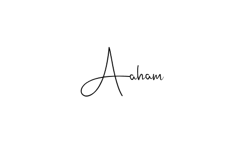 Make a beautiful signature design for name Aaham. With this signature (Andilay-7BmLP) style, you can create a handwritten signature for free. Aaham signature style 4 images and pictures png