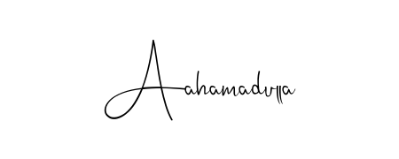 Enhance your business communications with Aahamadulla signature in Andilay-7BmLP lettering. Clean, modern, and universally compatible. Aahamadulla signature style 4 images and pictures png