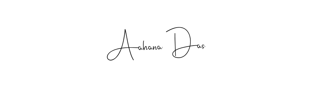 How to make Aahana Das name signature. Use Andilay-7BmLP style for creating short signs online. This is the latest handwritten sign. Aahana Das signature style 4 images and pictures png