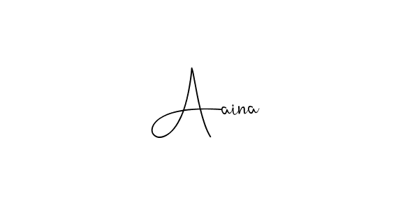 Aaina  stylish signature style. Best Handwritten Sign (Andilay-7BmLP) for my name. Handwritten Signature Collection Ideas for my name Aaina . Aaina  signature style 4 images and pictures png