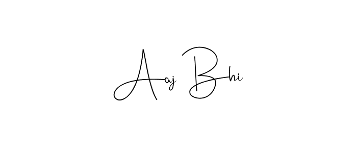 Use a signature maker to create a handwritten signature online. With this signature software, you can design (Andilay-7BmLP) your own signature for name Aaj Bhi. Aaj Bhi signature style 4 images and pictures png