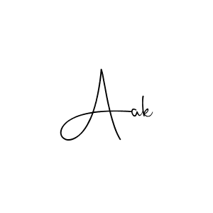 Design your own signature with our free online signature maker. With this signature software, you can create a handwritten (Andilay-7BmLP) signature for name Aak. Aak signature style 4 images and pictures png