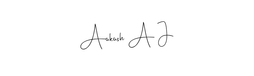 Aakash A J stylish signature style. Best Handwritten Sign (Andilay-7BmLP) for my name. Handwritten Signature Collection Ideas for my name Aakash A J. Aakash A J signature style 4 images and pictures png