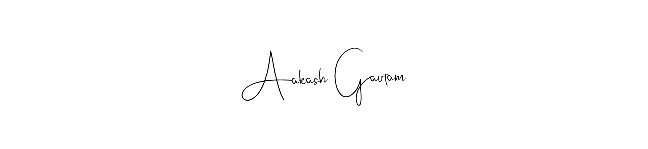 Make a beautiful signature design for name Aakash Gautam. Use this online signature maker to create a handwritten signature for free. Aakash Gautam signature style 4 images and pictures png