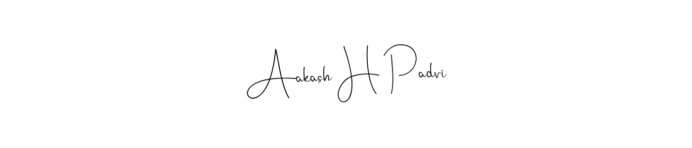 Also You can easily find your signature by using the search form. We will create Aakash H Padvi name handwritten signature images for you free of cost using Andilay-7BmLP sign style. Aakash H Padvi signature style 4 images and pictures png