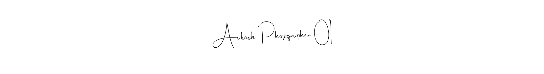 Design your own signature with our free online signature maker. With this signature software, you can create a handwritten (Andilay-7BmLP) signature for name Aakash Photographer 01. Aakash Photographer 01 signature style 4 images and pictures png