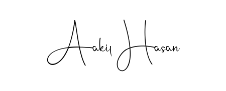 The Andilay-7BmLP typeface gives name Aakil Hasan a refined look. Suitable for certificates, diplomas, and official verification. Aakil Hasan signature style 4 images and pictures png