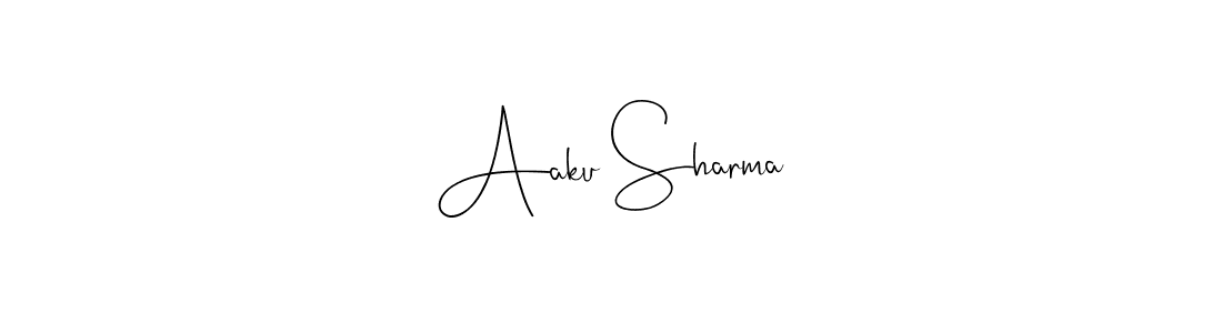 Here are the top 10 professional signature styles for the name Aaku Sharma. These are the best autograph styles you can use for your name. Aaku Sharma signature style 4 images and pictures png