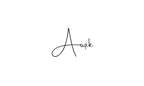 Design your own signature with our free online signature maker. With this signature software, you can create a handwritten (Andilay-7BmLP) signature for name Aalik. Aalik signature style 4 images and pictures png