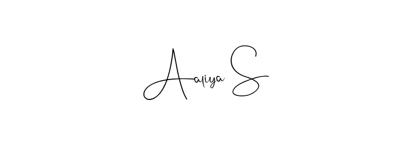 You should practise on your own different ways (Andilay-7BmLP) to write your name (Aaliya S) in signature. don't let someone else do it for you. Aaliya S signature style 4 images and pictures png