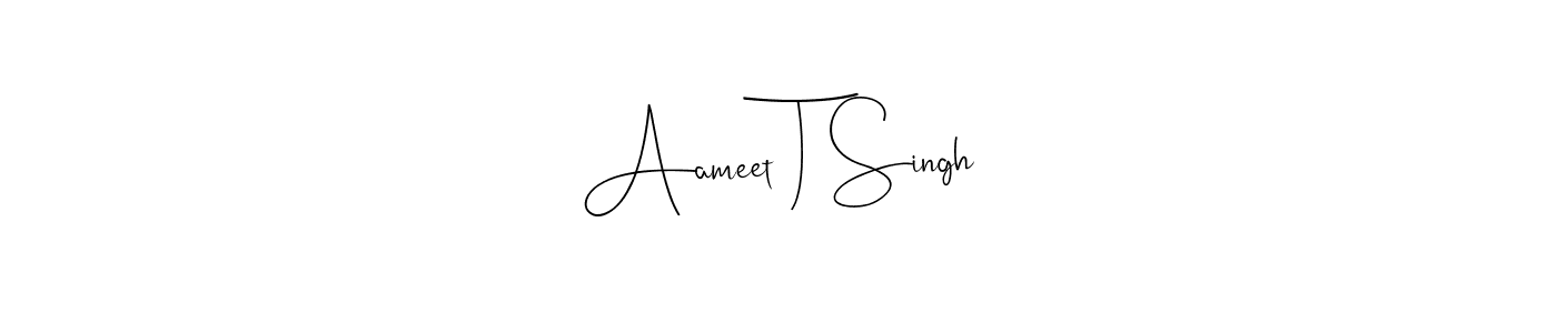 Also You can easily find your signature by using the search form. We will create Aameet T Singh name handwritten signature images for you free of cost using Andilay-7BmLP sign style. Aameet T Singh signature style 4 images and pictures png