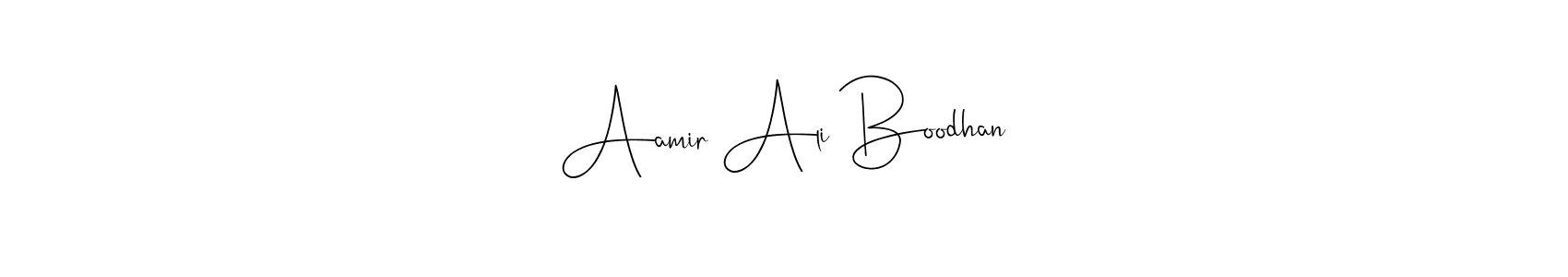 Make a beautiful signature design for name Aamir Ali Boodhan. Use this online signature maker to create a handwritten signature for free. Aamir Ali Boodhan signature style 4 images and pictures png