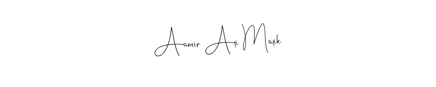 Design your own signature with our free online signature maker. With this signature software, you can create a handwritten (Andilay-7BmLP) signature for name Aamir Ali Malik. Aamir Ali Malik signature style 4 images and pictures png
