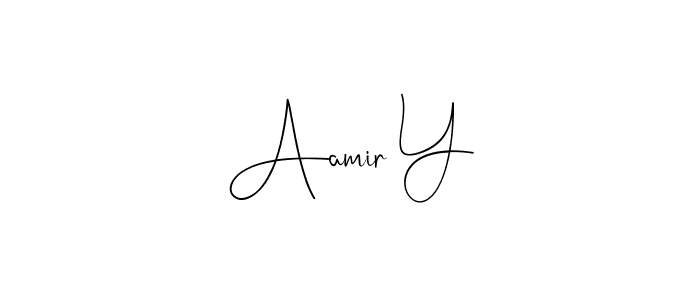 Use a signature maker to create a handwritten signature online. With this signature software, you can design (Andilay-7BmLP) your own signature for name Aamir Y. Aamir Y signature style 4 images and pictures png