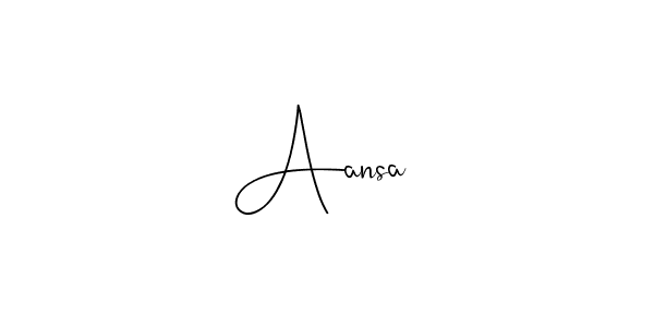 The best way (Andilay-7BmLP) to make a short signature is to pick only two or three words in your name. The name Aansa  include a total of six letters. For converting this name. Aansa  signature style 4 images and pictures png