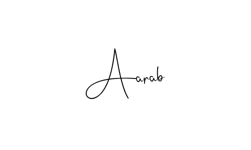 Design your own signature with our free online signature maker. With this signature software, you can create a handwritten (Andilay-7BmLP) signature for name Aarab. Aarab signature style 4 images and pictures png