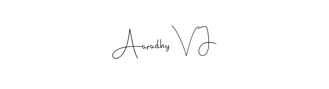 How to Draw Aaradhy V J signature style? Andilay-7BmLP is a latest design signature styles for name Aaradhy V J. Aaradhy V J signature style 4 images and pictures png