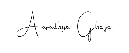 Get inspired by this graceful Andilay-7BmLP signature style for name Aaradhya  Ghayal. Smooth loops and balanced proportions for everyday use. Aaradhya  Ghayal signature style 4 images and pictures png