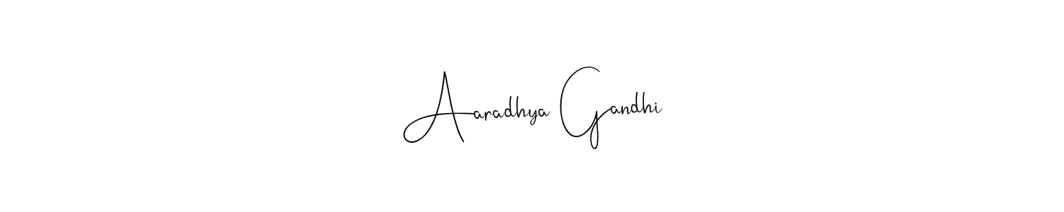 Make a beautiful signature design for name Aaradhya Gandhi. With this signature (Andilay-7BmLP) style, you can create a handwritten signature for free. Aaradhya Gandhi signature style 4 images and pictures png