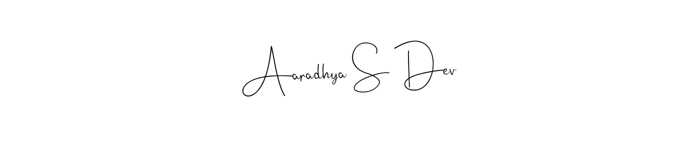 Make a beautiful signature design for name Aaradhya S Dev. With this signature (Andilay-7BmLP) style, you can create a handwritten signature for free. Aaradhya S Dev signature style 4 images and pictures png