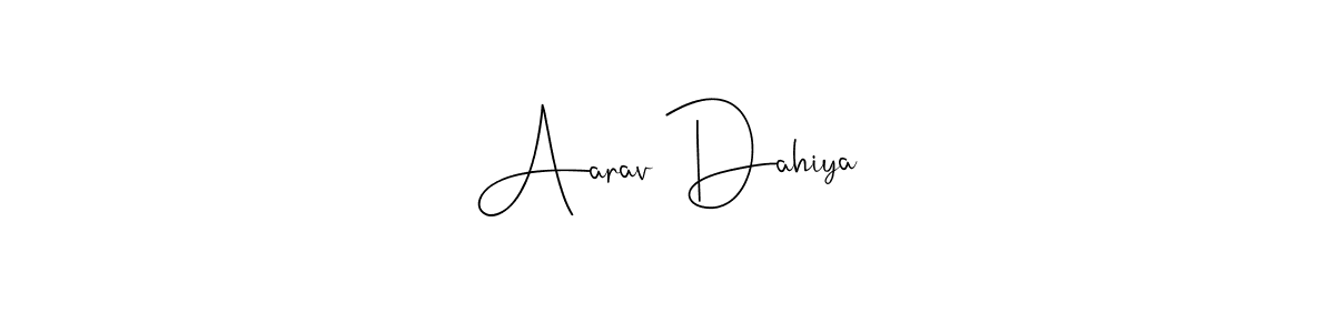 Also You can easily find your signature by using the search form. We will create Aarav Dahiya name handwritten signature images for you free of cost using Andilay-7BmLP sign style. Aarav Dahiya signature style 4 images and pictures png