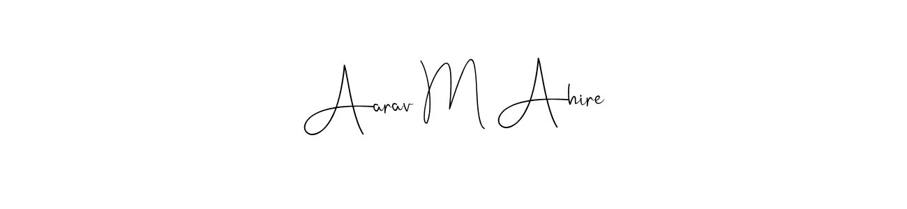 The best way (Andilay-7BmLP) to make a short signature is to pick only two or three words in your name. The name Aarav M Ahire include a total of six letters. For converting this name. Aarav M Ahire signature style 4 images and pictures png