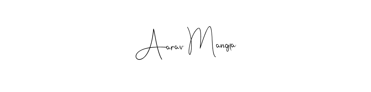 Andilay-7BmLP is a professional signature style that is perfect for those who want to add a touch of class to their signature. It is also a great choice for those who want to make their signature more unique. Get Aarav Mangla name to fancy signature for free. Aarav Mangla signature style 4 images and pictures png