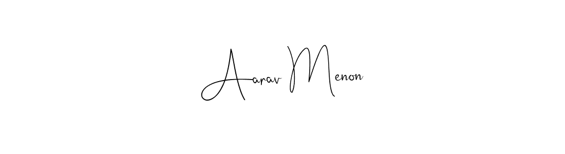 Aarav Menon stylish signature style. Best Handwritten Sign (Andilay-7BmLP) for my name. Handwritten Signature Collection Ideas for my name Aarav Menon. Aarav Menon signature style 4 images and pictures png