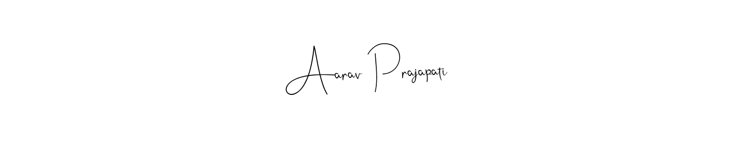 Andilay-7BmLP is a professional signature style that is perfect for those who want to add a touch of class to their signature. It is also a great choice for those who want to make their signature more unique. Get Aarav Prajapati name to fancy signature for free. Aarav Prajapati signature style 4 images and pictures png