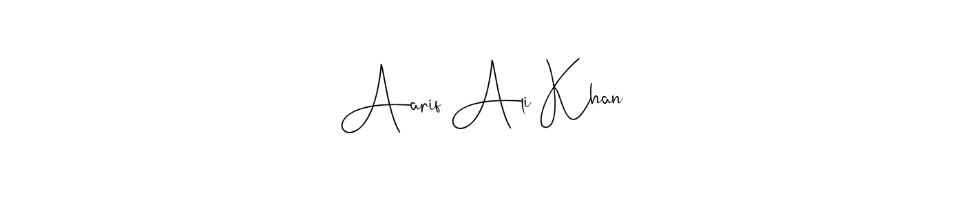 The best way (Andilay-7BmLP) to make a short signature is to pick only two or three words in your name. The name Aarif Ali Khan include a total of six letters. For converting this name. Aarif Ali Khan signature style 4 images and pictures png