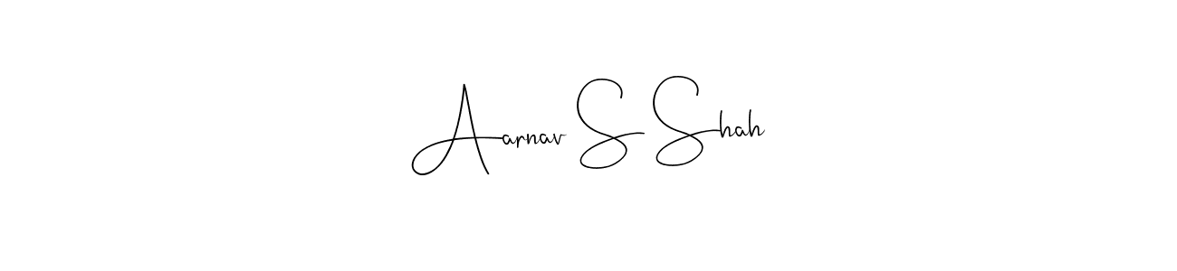 Also You can easily find your signature by using the search form. We will create Aarnav S Shah name handwritten signature images for you free of cost using Andilay-7BmLP sign style. Aarnav S Shah signature style 4 images and pictures png