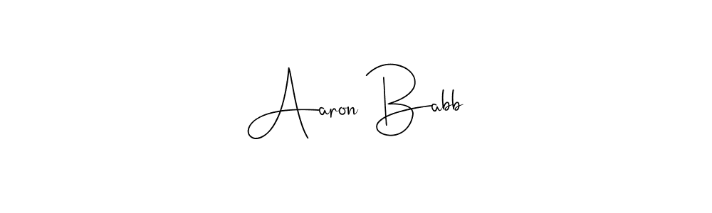 Andilay-7BmLP is a professional signature style that is perfect for those who want to add a touch of class to their signature. It is also a great choice for those who want to make their signature more unique. Get Aaron Babb name to fancy signature for free. Aaron Babb signature style 4 images and pictures png