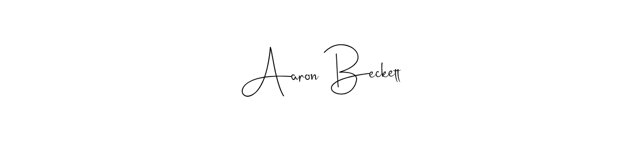 Make a beautiful signature design for name Aaron Beckett. With this signature (Andilay-7BmLP) style, you can create a handwritten signature for free. Aaron Beckett signature style 4 images and pictures png