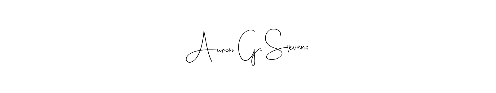 How to make Aaron G. Stevens name signature. Use Andilay-7BmLP style for creating short signs online. This is the latest handwritten sign. Aaron G. Stevens signature style 4 images and pictures png