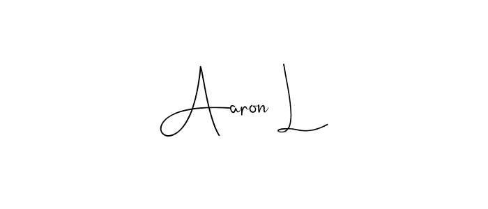 Aaron L stylish signature style. Best Handwritten Sign (Andilay-7BmLP) for my name. Handwritten Signature Collection Ideas for my name Aaron L. Aaron L signature style 4 images and pictures png