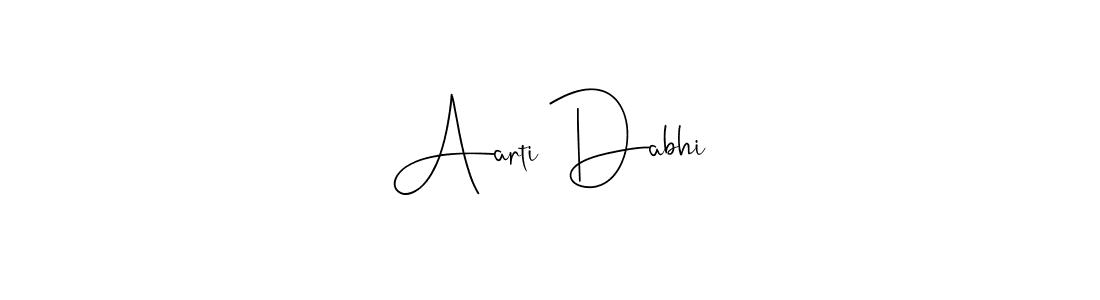 Create a beautiful signature design for name Aarti Dabhi. With this signature (Andilay-7BmLP) fonts, you can make a handwritten signature for free. Aarti Dabhi signature style 4 images and pictures png