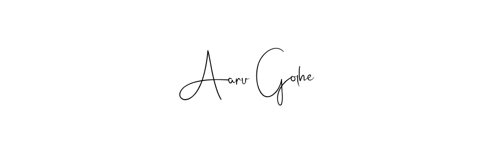 Use a signature maker to create a handwritten signature online. With this signature software, you can design (Andilay-7BmLP) your own signature for name Aaru Golhe. Aaru Golhe signature style 4 images and pictures png