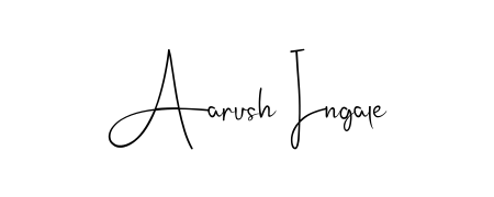 Practice writing Aarush Ingale with the flow of Andilay-7BmLP lettering. A fantastic source of inspiration for developing your personal signature style. Aarush Ingale signature style 4 images and pictures png