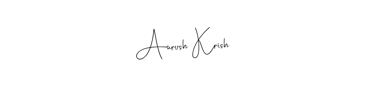 You should practise on your own different ways (Andilay-7BmLP) to write your name (Aarush Krish) in signature. don't let someone else do it for you. Aarush Krish signature style 4 images and pictures png