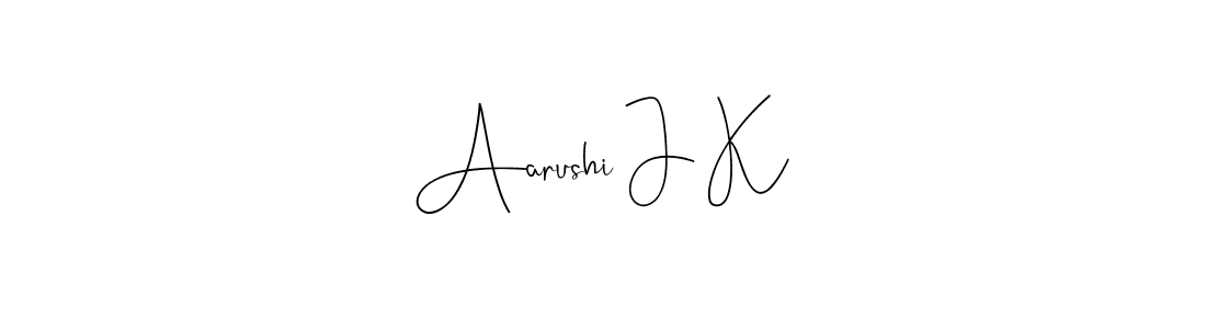 Andilay-7BmLP is a professional signature style that is perfect for those who want to add a touch of class to their signature. It is also a great choice for those who want to make their signature more unique. Get Aarushi J K name to fancy signature for free. Aarushi J K signature style 4 images and pictures png