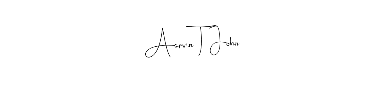 How to Draw Aarvin T John signature style? Andilay-7BmLP is a latest design signature styles for name Aarvin T John. Aarvin T John signature style 4 images and pictures png