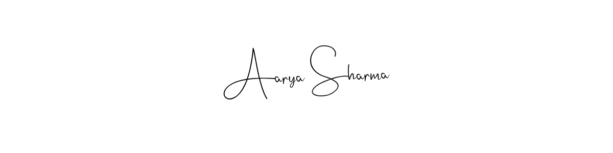 You should practise on your own different ways (Andilay-7BmLP) to write your name (Aarya Sharma) in signature. don't let someone else do it for you. Aarya Sharma signature style 4 images and pictures png