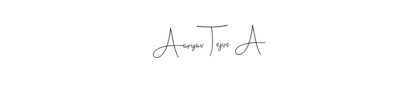 Design your own signature with our free online signature maker. With this signature software, you can create a handwritten (Andilay-7BmLP) signature for name Aaryav Tejus A. Aaryav Tejus A signature style 4 images and pictures png
