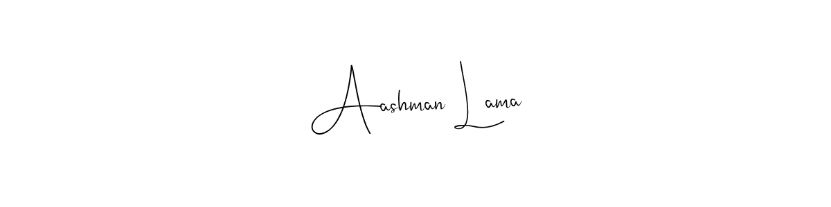 Use a signature maker to create a handwritten signature online. With this signature software, you can design (Andilay-7BmLP) your own signature for name Aashman Lama. Aashman Lama signature style 4 images and pictures png
