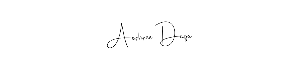 You can use this online signature creator to create a handwritten signature for the name Aashree Daga. This is the best online autograph maker. Aashree Daga signature style 4 images and pictures png