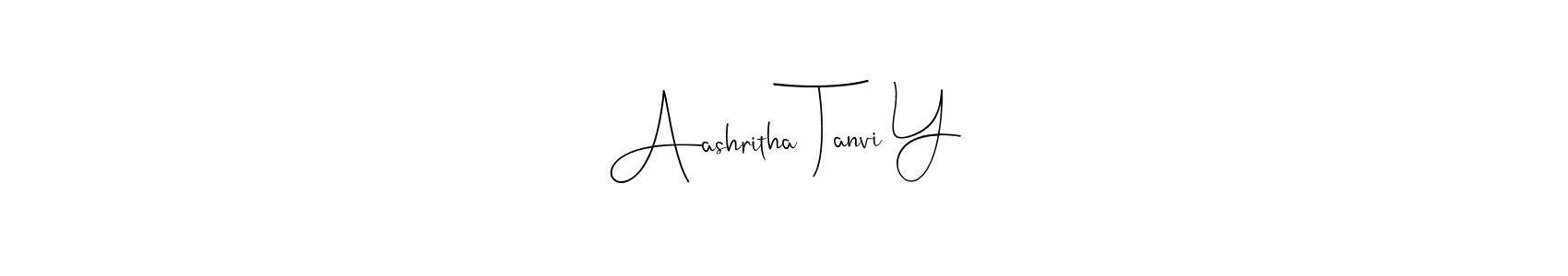 This is the best signature style for the Aashritha Tanvi Y name. Also you like these signature font (Andilay-7BmLP). Mix name signature. Aashritha Tanvi Y signature style 4 images and pictures png